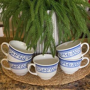 Bundle of 5 Johnson Bros Chelsea Rose tea cups Made in England